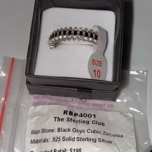 The Sterling Club Black Onyx Ring